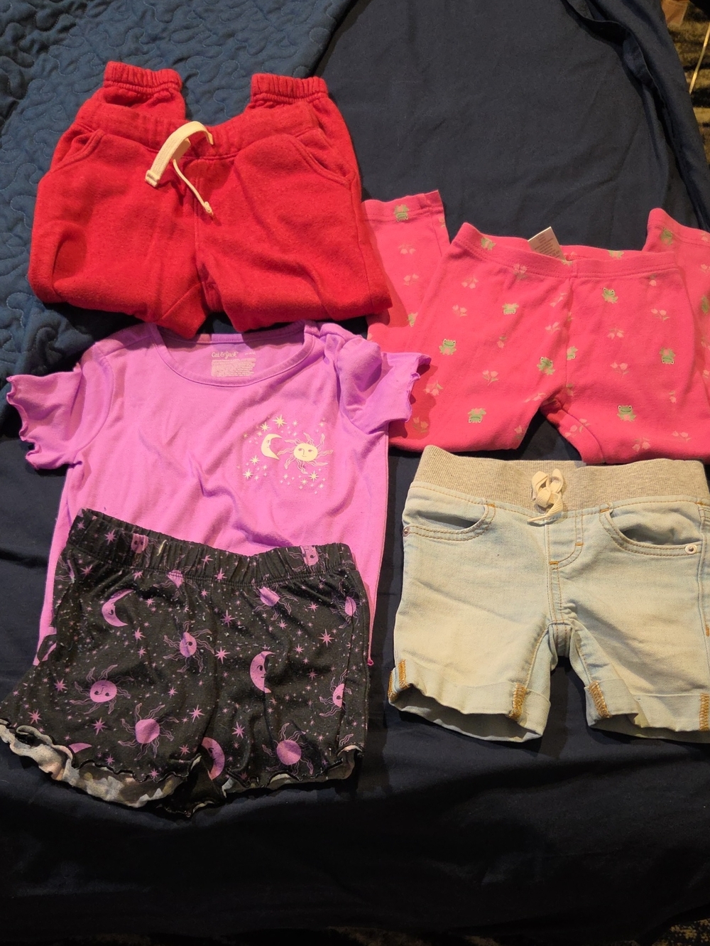 Lot Of Girls Clothes, Size 4/5, Pajamas, Shorts,  Leggings And Sweat Pants